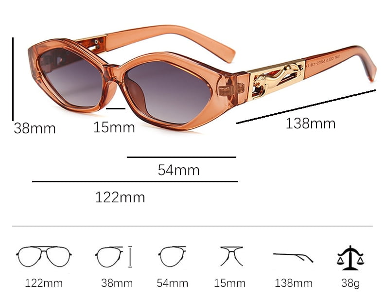 Women's Luxury Small Oval Sunglasses