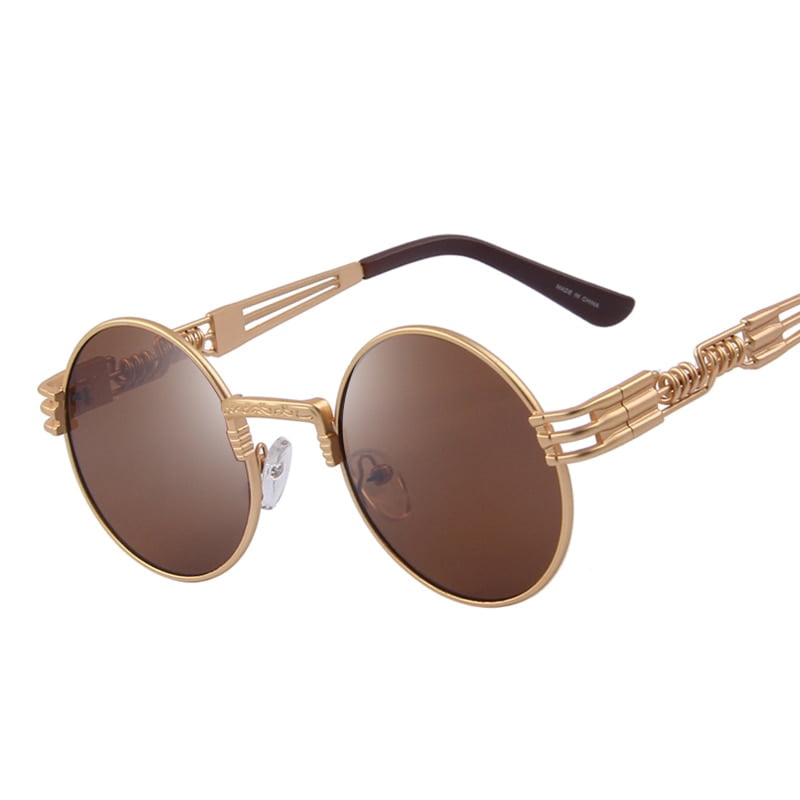 Women's Round Steampunk Sunglasses