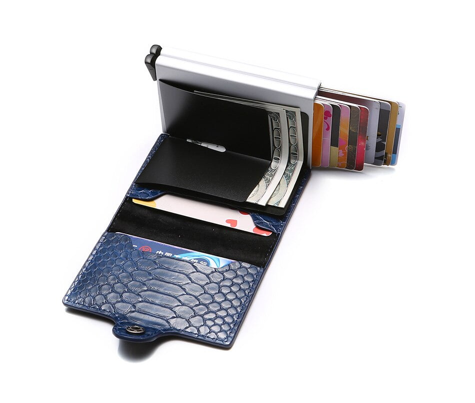 Unisex Classic Style Double-Layered Card Holder