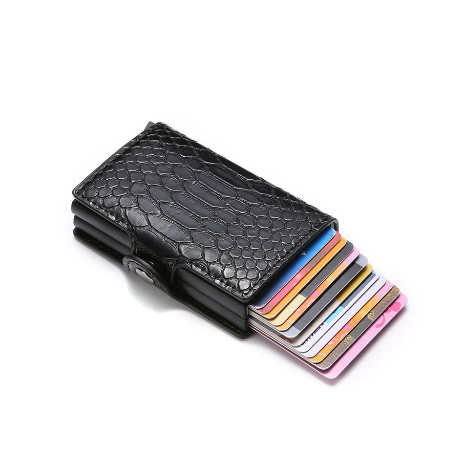Unisex Classic Style Double-Layered Card Holder