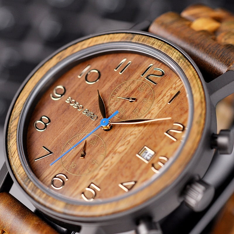 Round Shaped Wooden Watch