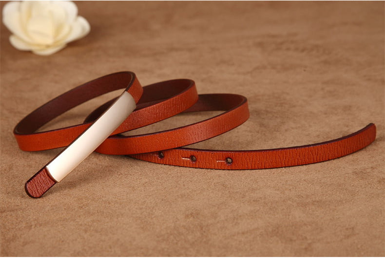 Women's Slim Leather Belt