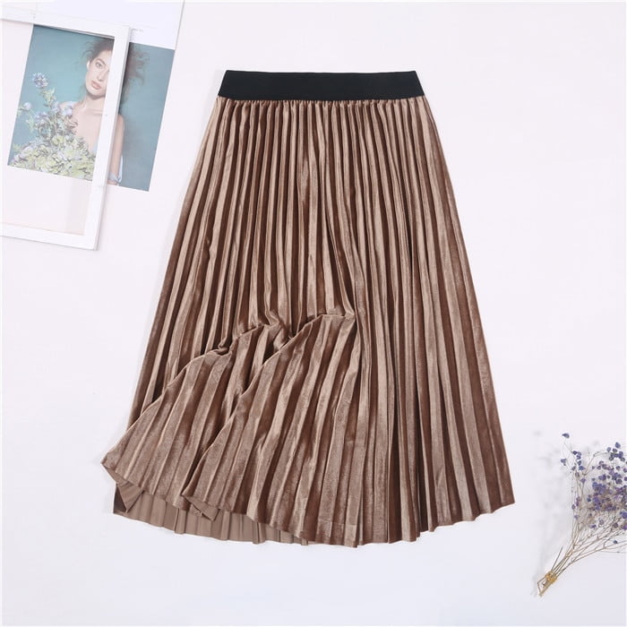 Women's Colorful Pleated Skirt
