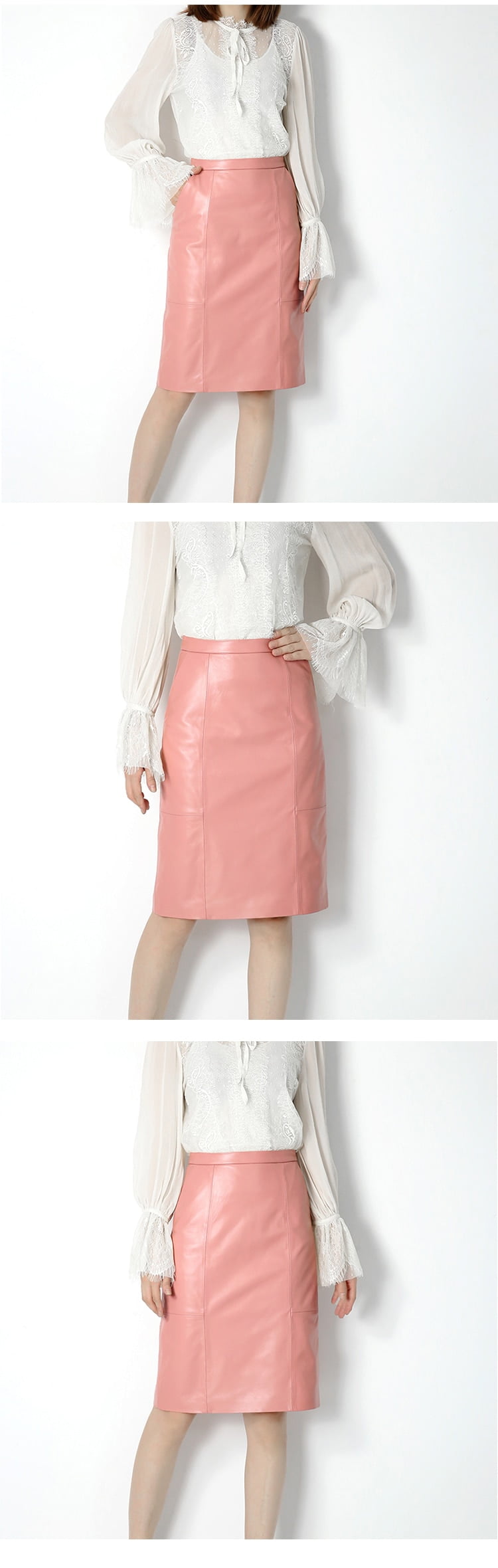 Women's Stylish Leather Pencil Skirt